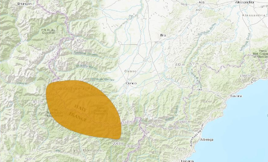 Mappa di diffusione della Saxifraga